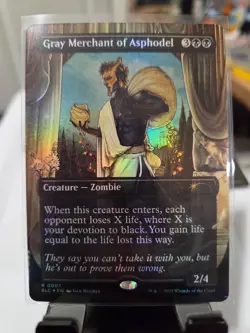 Gray Merchant of Asphodel, 0007, Foil, Secret Lair Encyclopedia, MTG NM - Image 1