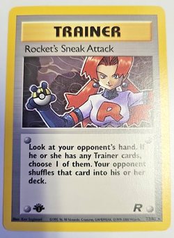 Pokemon Rocket's Sneak Attack 72/82 Team Rocket-1st Edition Regular Non-holo - Image 1
