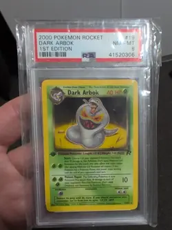 2000 Pokemon Team Rocket Dark Arbok 1st Edition PSA 8 - Image 1