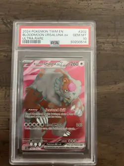 Pokemon TCG Bloodmoon Ursaluna EX Scarlet & Violet Twilight Masquerade Psa 10 - Image 1