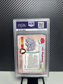 2000 Pokemon Topps Chrome Rhyhorn #111 PSA 10 Gem Mint - Image 2