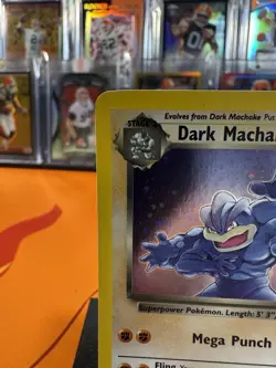 Pokemon Dark Machamp Holo Rare TCG Card 10/82 Unlimited Team Rocket LP - Image 3