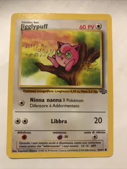 Pokemon TCG ITALIAN Jungle Jigglypuff 52/64 Regular Unlimited Common Card - Image 1
