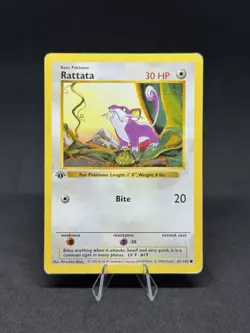 Pokemon Rattata 061/102 Base Set Shadowless First Edition - Image 1