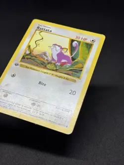 Pokemon Rattata 061/102 Base Set Shadowless First Edition - Image 2