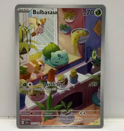 Pokemon TCG Bulbasaur Illustration Card Stellar Crown 143/142 - Image 1