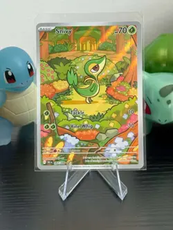 Snivy 087/086 Sv: Black Bolt Set Full Art Pokemon TCG Near Mint Condition - Image 1