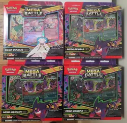 LOT of 4 Pokemon Battle Deck (3) Mega GENGAR EX & (1) Mega Diancie EX - Image 1