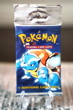 21.39g Pokemon Base Set Booster Pack Unlimited Blastoise WOTC TCG Vintage Sealed - Image 2