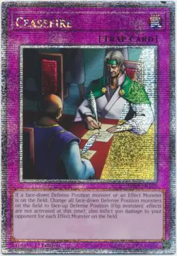 Yugioh! Ceasefire - RA03-EN105 - Quarter Century Secret Rare - 1st Edition Near - Image 1