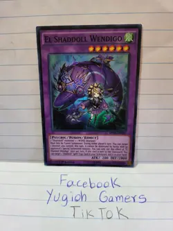 Yu-Gi-Oh El Shaddoll Wendigo MP15 1st Edition Super Rare Light Played - Image 1