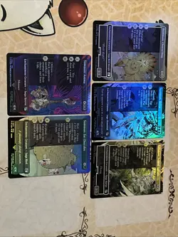 Final Fantasy Magic The Gathering Borderless Foil Summon Lot 5x Cards All N/M - Image 1