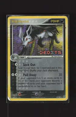 MIghtyena 12/107 EX Deoxys Reverse Holo Rare Stamped Pokemon Card - Image 1