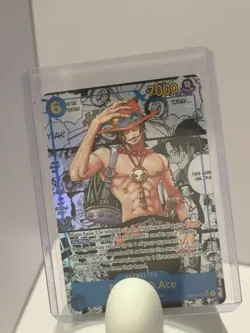 One Piece Card Game Carrying On His Will Portgas.D.Ace OP13-119 SEC Manga - Image 2