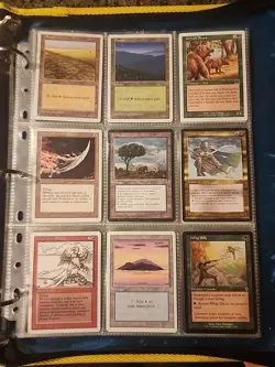 Vintage Magic The Gathering Binder Collection Card Lot MTG 1993-2003 Rares - Image 1