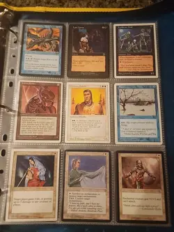 Vintage Magic The Gathering Binder Collection Card Lot MTG 1993-2003 Rares - Image 3