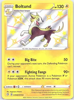 Boltund SV040/SV122 Shining Fates: Shiny Vault - Pokemon Card - NM - Image 1