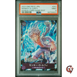 PSA 9 One Piece Japanese Monkey D. Luffy P-041 Bandai Card Game Fest - Image 1