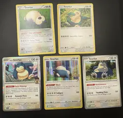 Snorlax Pokemon TCG Lot Of 5 Cards - Image 1