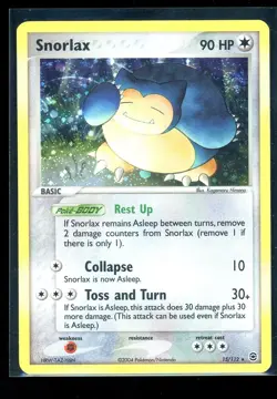 2004 Pokemon Card Snorlax 15/112 Holo FireRed LeafGreen Foil Vintage NM w/Swirl - Image 1