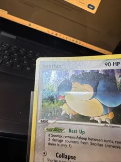 2004 Pokemon Card Snorlax 15/112 Holo FireRed LeafGreen Foil Vintage NM w/Swirl - Image 4