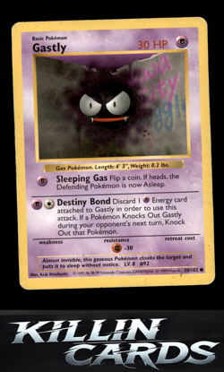 Gastly 050/102 Pokemon Common Base Set (Shadowless) Card DM - Image 1