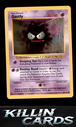 Gastly 050/102 Pokemon Common Base Set (Shadowless) Card NM - Image 1