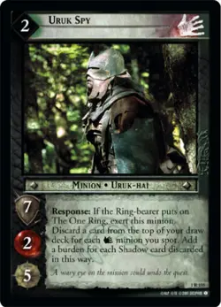 LOTR TCG FOTR FELLOWSHIP URUK SPY 1R155 Foil NM/M a Top Shelf Card - Image 1