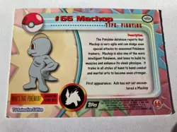 Machop #66 Pokemon Topps TV Animation Edition Black Label Card - Image 3