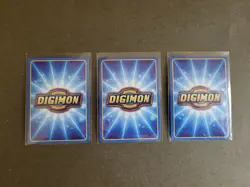 Digimon 1999 Bandai Holo Card Lot, MetalEtemon, MetalSeadramon, Piedmont, MINT - Image 2