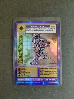 Digimon 1999 Bandai Holo Card Lot, MetalEtemon, MetalSeadramon, Piedmont, MINT - Image 3