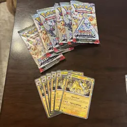 Prismatic Evolutions Booster individual Packs Lot of 18 Pokemon 18 Promo Cards - Image 2