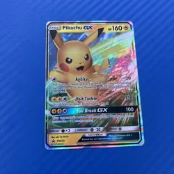 Pikachu GX SM232 Near Mint Pokemon Sun & Moon Black Star Promo Holo Rare Card - Image 1