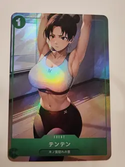 Card Goddess Waifu Tenten Sexy JAP Oil Holo - Image 1
