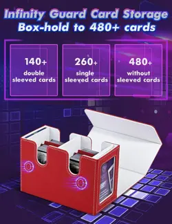 MTG Deck Box with 2 Commander Display, Double Deck Box for 280+ Single Sleeved C - Image 4