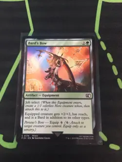 MTG Magic The Gathering Bard’s Bow FIN Green Artifact Equipment Final Fantasy - Image 1