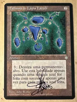MTG ARTIST PROOF Portuguese Lapis Lazuli Talisman Time Walk Sketch Amy WEBER - Image 2