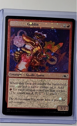 2022 MTG Magic The Gathering UNF Unfinity Galaxy Foil #393 _____ Goblin - Image 1