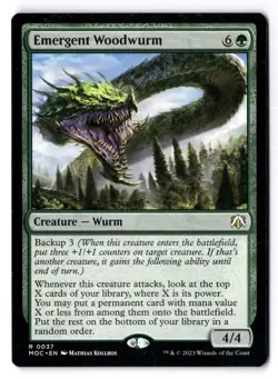 Emergent Woodwurm LP* Commander March Of The Machine ENGLISH 0037 -UnltdCards - Image 1
