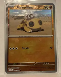 Hippopotas 052/131 Reverse Holo Master Ball Pokemon Prismatic Evolutions NM - Image 1
