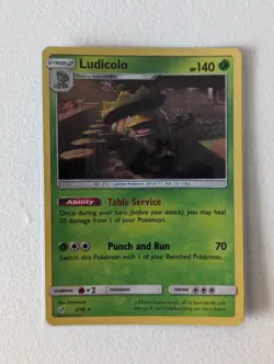LUDICOLO 2/18 DETECTIVE PIKACHU SET, RARE HOLO POKEMON TCG CARD - Image 1