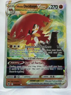 Pokemon TCG Hisuian Decidueye VSTAR Astral Radiance 084/189 Holo - Image 1