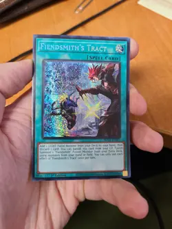 Yugioh Fiendsmith's Tract MP25-EN093 1st Prismatic Secret Rare - Image 1