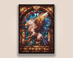 Mtg Sleeves: Stained Griffin 100Ct Top Quality Card Sleeves! Foil/Holo No Logo - Image 1