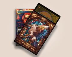 Mtg Sleeves: Stained Griffin 100Ct Top Quality Card Sleeves! Foil/Holo No Logo - Image 3