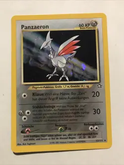 German Panzaeron Holo Pokemon Card 13/111 Skarmory Rare Neo Genesis - Image 1