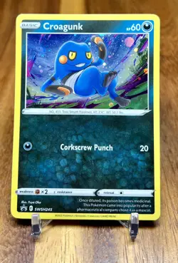 Croagunk SWSH245 Cosmos Holo Promo Pokemon Card NM - Image 1