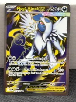 Pokemon TCG Card Mega Absol ex 161/132 Mega Evolution Ultra Rare Full Art - NM - Image 1