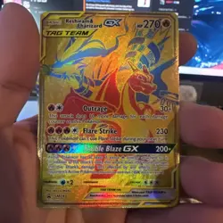 Reshiram & Charizard GX Tag Team Pokemon Card SM247 Promo - Image 1