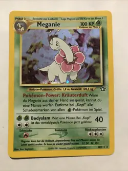Meganium Holo German Pokemon Neo Genesis Card 10/111 2000 - Image 1
